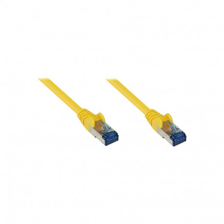 "GoodConnections Patchkabel mit Rastnasenschutz, Cat. 6A, S/FTP, PiMF, halogenfrei, 500MHz, gelb, 0,