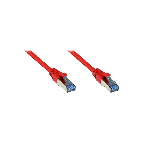 "GoodConnections Patchkabel mit Rastnasenschutz, Cat. 6A, S/FTP, PiMF, halogenfrei, 500MHz, rot, 0,5