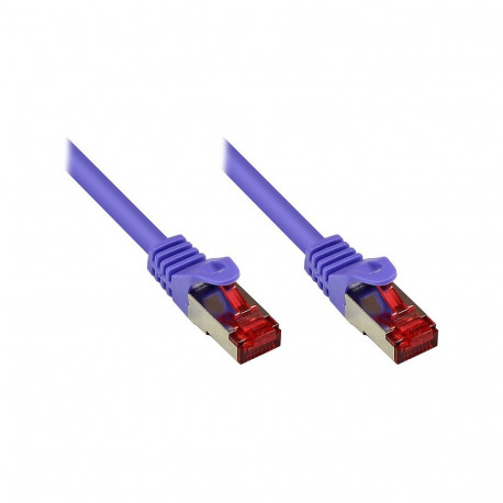 "GoodConnections Patchkabel mit Rastnasenschutz, Cat. 6, S/FTP, PiMF, PVC, 250MHz, violett, 10m,"