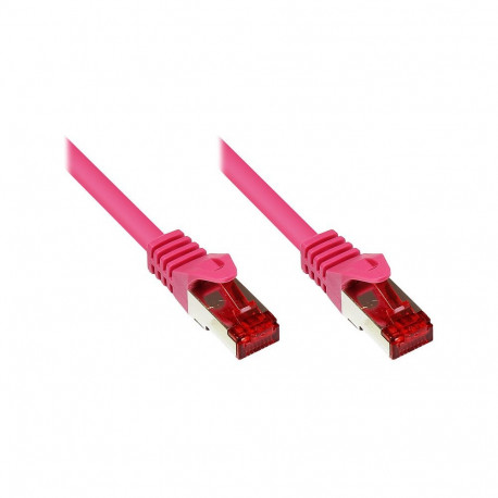 "GoodConnections Patchkabel mit Rastnasenschutz, Cat. 6, S/FTP, PiMF, PVC, 250MHz, magenta, 0,5m,"