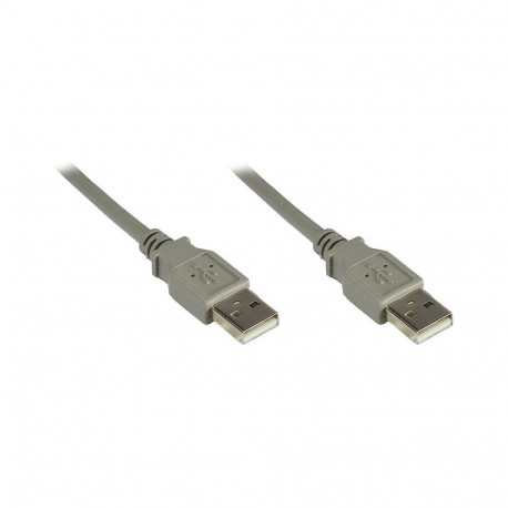 "GoodConnections Anschlusskabel USB 2.0 Stecker A an Stecker A, grau, 0,5m,"