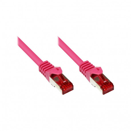 "GoodConnections Patchkabel mit Rastnasenschutz, Cat. 6, S/FTP, PiMF, PVC, 250MHz, magenta, 2m,"