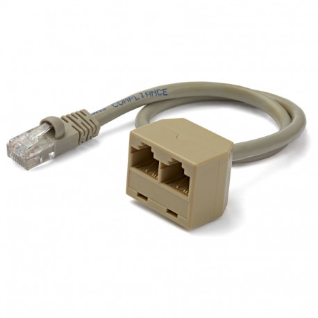 STARTECH.COM 2-to-1 RJ45 10/100mbps jagaja/liitja - ühenduse mõlemas otsas on vajalik üks adapter RJ