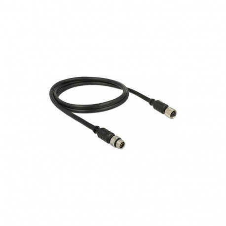 "Delock M8 Sensor- / Aktorverlängerungskabel 6 Pin Stecker zu 6 Pin Buchse wasserdicht 1 m"