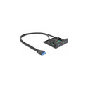 3.5-tolline esipaneel USB 5 Gbps 2 x USB Typ-A + HD-Audio