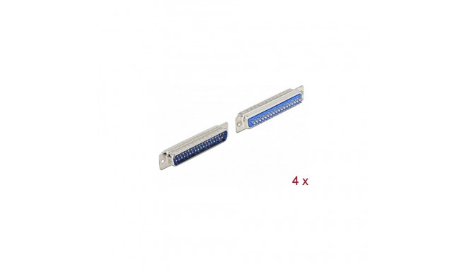 D-Sub 37 Pin metallist pistik, jootmisversioon, 4 tükki