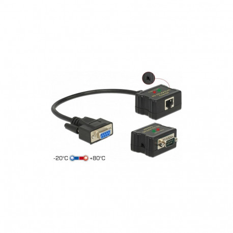 "Extender RS-232 DB9 Buchse RJ45 Buchse zu RS-232 DB9 Stecker RJ45 Buchse ESD Schutz 1200 m Reichwei