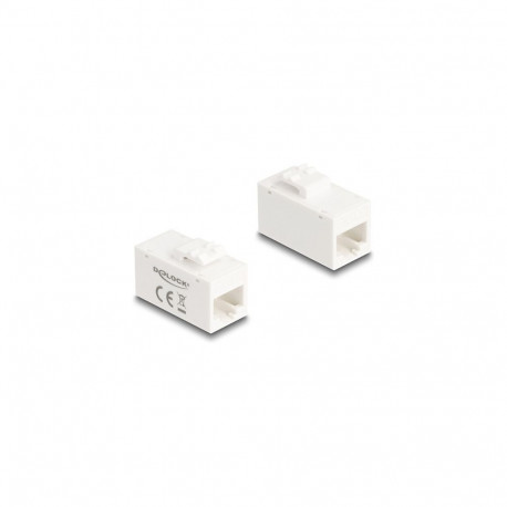 "Keystone Modul RJ45 Buchse zu RJ45 Buchse Cat.6A UTP weiß"