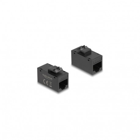 "Keystone Modul RJ45 Buchse zu RJ45 Buchse Cat.6A UTP schwarz"