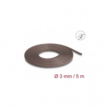 "Geflechtschlauch nagerfest dehnbar 5 m x 3 mm braun"