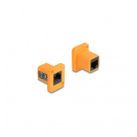 "D-Typ Modul RJ45 Buchse zu Buchse orange"