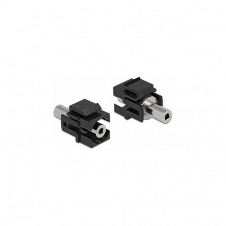 "Keystone Modul Klinkenbuchse 3,5 mm 3 Pin zu Klinkenbuchse 3,5 mm 3 Pin schwarz"