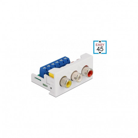 "Easy 45 Modul 3 x Cinch Buchse 22,5 x 45 mm"