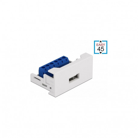 "Easy 45 Modul USB 2.0 Typ-A Buchse zu Terminalblock 22,5 x 45 mm"