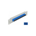 Delock 10-tolline optiline patch-paneel 12 porti SC Simplex sinine 1 HE hall