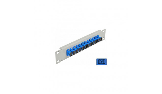 Delock 10-tolline optiline patch-paneel 12 porti SC Simplex sinine 1 HE hall