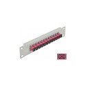 Delock 10? valguskaabli patch-paneel 12 Port SC Simplex lilla 1 HE hall