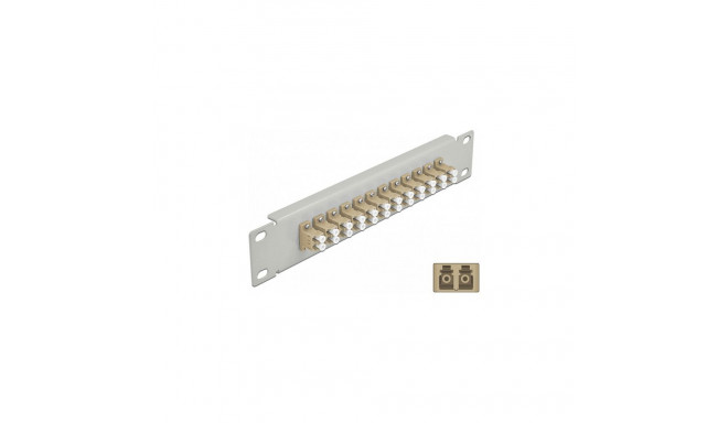 10" LWL patchpaneel 12 porti LC Duplex 1 HE, beež, hall