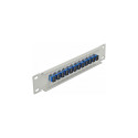 Delock 10-tolline optiline patch-paneel 12 porti SC Simplex sinine 1 HE hall
