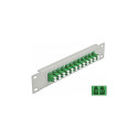 Delock 10-tolline LWL jaotuspaneel 12 porti LC Duplex roheline 1 HE hall