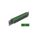 Delock 10-tolline fiiberoptiline patch-paneel 12 porti SC Duplex roheline 1U must