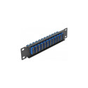 Delock 10" LWL patšpaneel 12 Port SC Duplex sinine 1 HE must