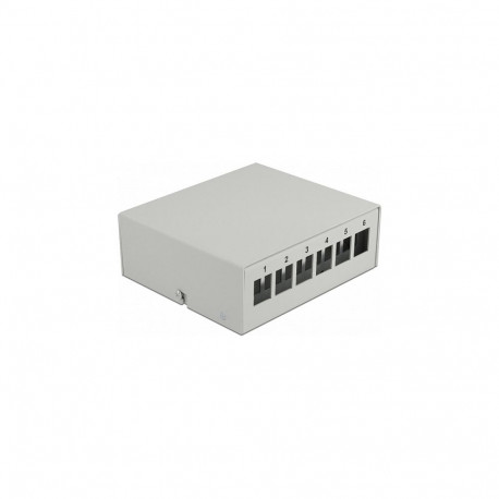 "Delock Keystone Patchpanel 6 Port grau"