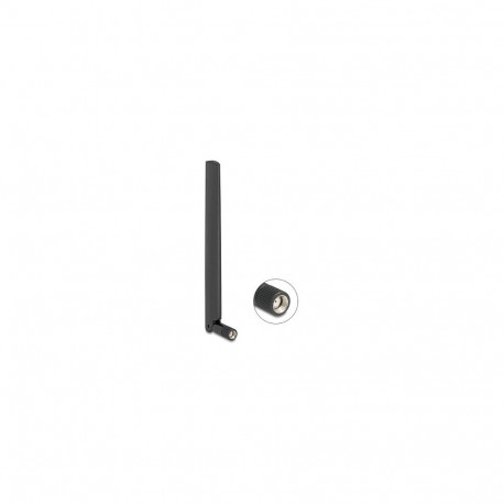 "Delock WiFi 7 Antenne RP-SMA Stecker 2,0 - 4,4 dBi 17 cm omnidirektional mit Kippgelenk schwarz"