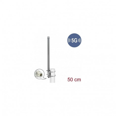 5G antenn 3,3–3,8GHz N-pesa 8dBi 50cm ringsuunaline jäik välitingimustesse, hall