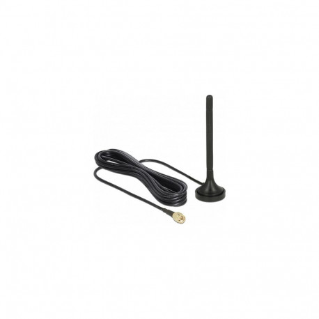 "DELOCK LTE Antenne SMA Stecker 2 dBi starr omnidirektional mit magnetischem Standfuss und Anschluss