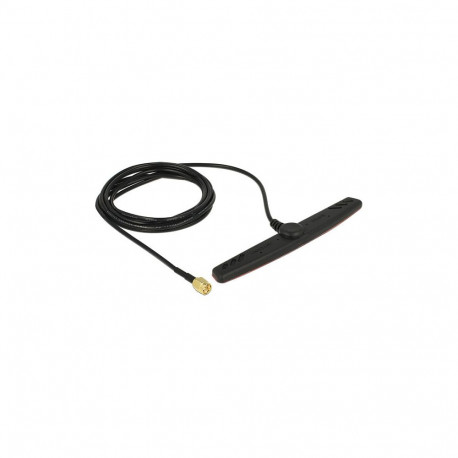 "DELOCK GSM UMTS LTE Antenne SMA Stecker 2.5 dBi 2m RG-174 omnidirektional Klebemontage"