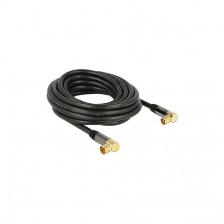 "Antennenkabel IEC Stecker gewinkelt > IEC Buchse gewinkelt RG-6/U 5 m schwarz"