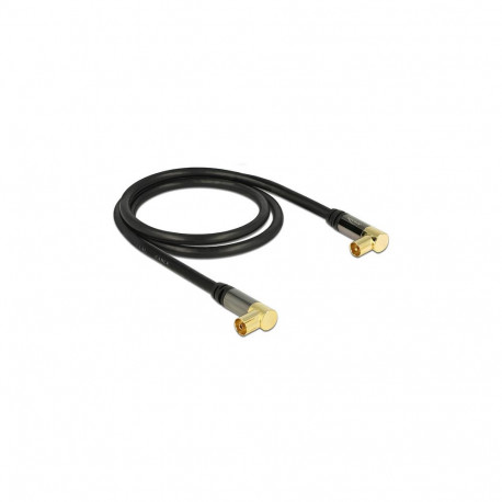 "DELOCK Kabel IEC Stecker 90G > IEC Buchse 90G RG-6/U 1m"