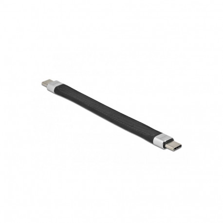 "DELOCK USB 2.0 FPC Flachbandkabel USB Type-C zu USB Type-C 13cm PD 5 A E-Marker"