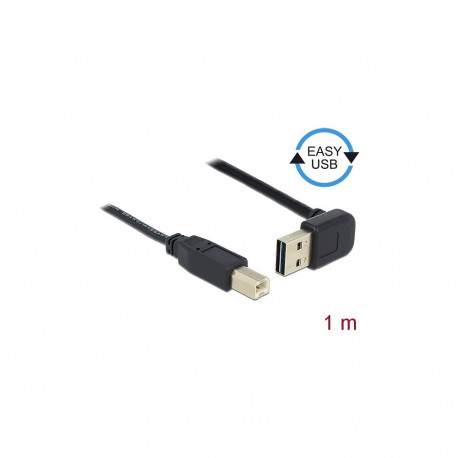 Delock EASY-USB 2.0 A-tüüpi nurga all üles / alla pistik > USB 2.0 B-tüüpi pistik kaabel 1 m