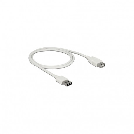 "DELOCK Verlngerungskabel EASY-USB 2.0 Typ-A Stecker > USB 2.0 Typ-A Buchse weiss 1 m"