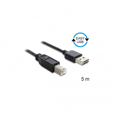 "DELOCK Kabel EASY-USB 2.0 Typ-A Stecker > USB 2.0 Typ-B Stecker 5 m schwarz"