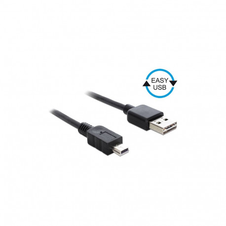 "Kabel EASY-USB 2.0 Typ-A Stecker > USB 2.0 Typ Mini-B Stecker 0,5 m schwarz"