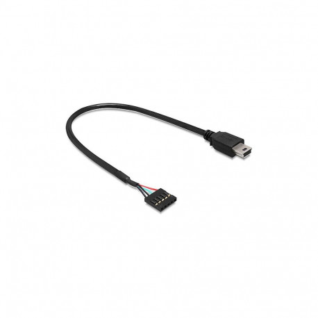 "DELOCK Kabel USB 2.0 Pfostenbuchse 2.54 mm Raster 5 Pin > USB 2.0 Typ-Mini Stecker 30cm"
