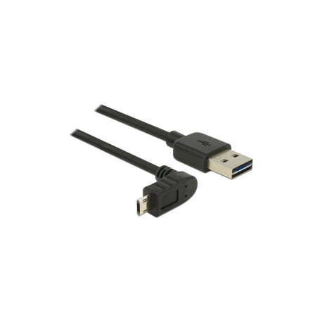 "Kabel EASY-USB 2.0 Typ-A Stecker > EASY-USB 2.0 Typ Micro-B Stecker gewinkelt oben / unten 0,5 m sc