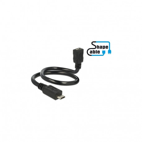 "DELOCK Kabel USB 2.0 micro B Stecker > USB 2.0 micro B Buchse OTG ShapeCable 35 cm"