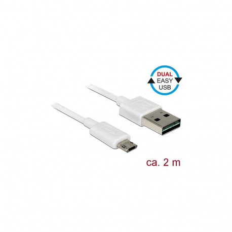 "Kabel EASY-USB 2.0 Typ-A Stecker > EASY-USB 2.0 Typ Micro-B Stecker 2 m weiß"