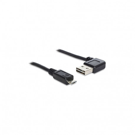 Delock EASY USB 2.0-A 90° nurgaga kaabel Micro-B pistik/pistik 1 m