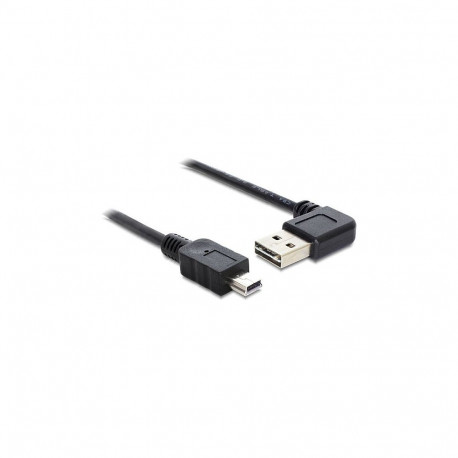 Delock EASY USB 2.0-A 90G nurgaga kaabel Mini USB 5-pin 1 m