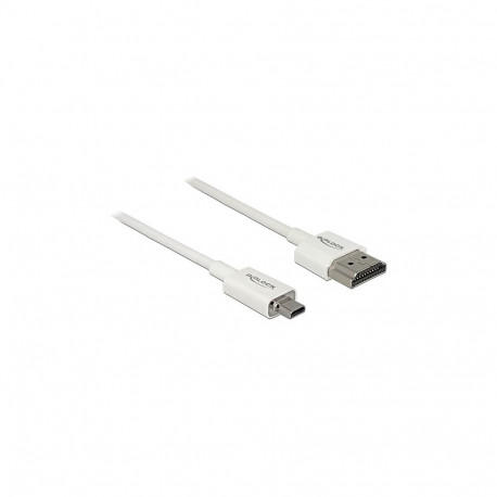 "Kabel High Speed HDMI mit Ethernet - HDMI-A Stecker > HDMI Micro-D Stecker 3D 4K 0,25 m Slim High Q