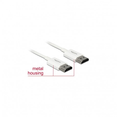 "Kabel High Speed HDMI mit Ethernet - HDMI-A Stecker > HDMI-A Stecker 3D 4K 4,5 m Aktiv Slim High Qu