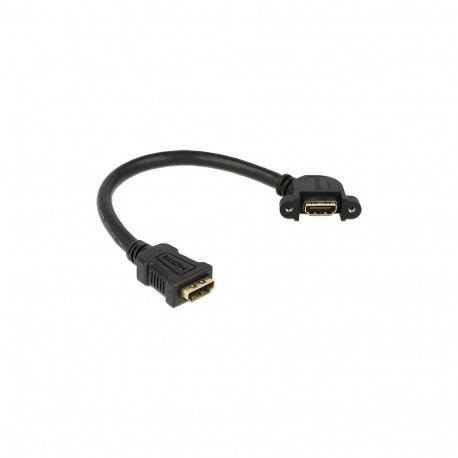 "Kabel HDMI A Buchse > HDMI A Buchse zum Einbau 110° gewinkelt 25 cm"