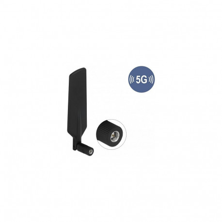 5G LTE-antenn SMA-pistikuga -1–3dBi, ringsuunaline, pööratav, kallutusliigendiga, must