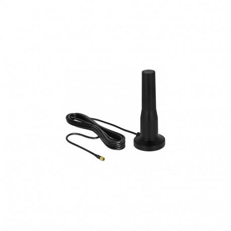 "LTE Antenne SMA Stecker 3 - 5 dBi 12 cm starr omnidirektional mit magnetischem Standfuß und Anschlu