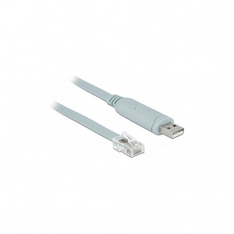 Adapter USB 2.0 tüüp-A pistik > 1 × jadaliidese RS-232 RJ45 pistik, 0,5m, hall
